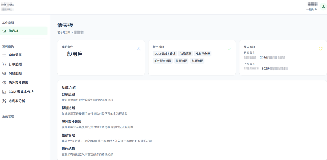 Workflow 戰情中心儀表板畫面 1